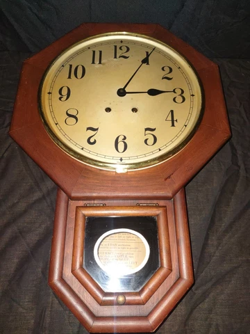 Colonial Mfg Jauch Regulator School Wall Clock Jauch Movement Made in Germany Cover