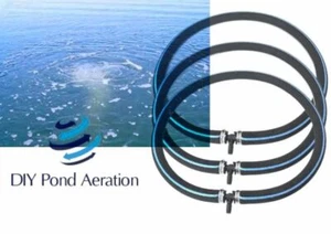 Difusor de tubo anillo de 4' cantidad de 3 burbujas de aireación de alta resistencia 1/4"" de espesor de 16"" diapositivas - Imagen 1 de 4