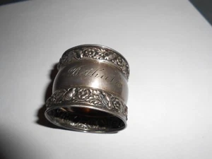 ANTIQUE STERLING SILVER NAPKIN RING. - Picture 1 of 6
