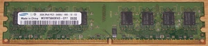 2GB DDR2 RAM PC2-6400 800MHz CL6 6-6-6-18 Samsung M378T5663EH3-CF7 Memory - Bild 1 von 3