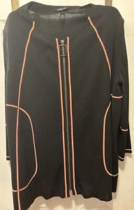 MISOOK Jacket 2x Black with Orange and White Pattern Limited in Great Condition! - Picture 1 of 6