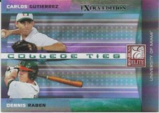 2008 Donruss Elite - Extra Edition - College Ties Green - #14 - GUTIERREZ/RABEN