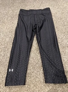 Under Armour Women’s Compression Heatgear Capri Leggings Logo Pattern Size S - Picture 1 of 7
