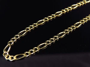 Solid 10K Yellow Gold 2.5MM Figaro Chain Necklace Lobster Clasp 16-26 Inches - Picture 1 of 8