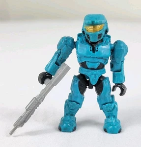 HALO MEGA BLOKS UNSC TEAL CYAN SPARTAN MARK IV Mini Figure 97520 Tribute Pack - Picture 1 of 5