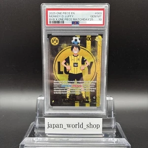 PSA 10 Monkey D Luffy ST13-003 BVB Borussia Dortmund ONE PIECE Matchday Promo EN - Picture 1 of 6