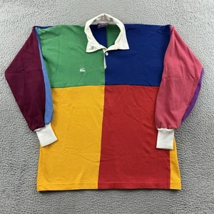 Vintage Canterbury Of New Zealand Shirt Mens 2XL Polo 90s Knit Rugby Color Block - Picture 1 of 10