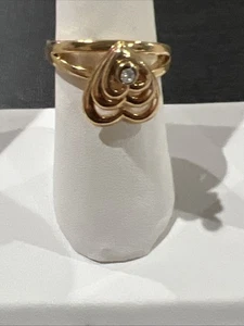 vintage heart ring Size 8 Fun Ring  - Picture 1 of 10