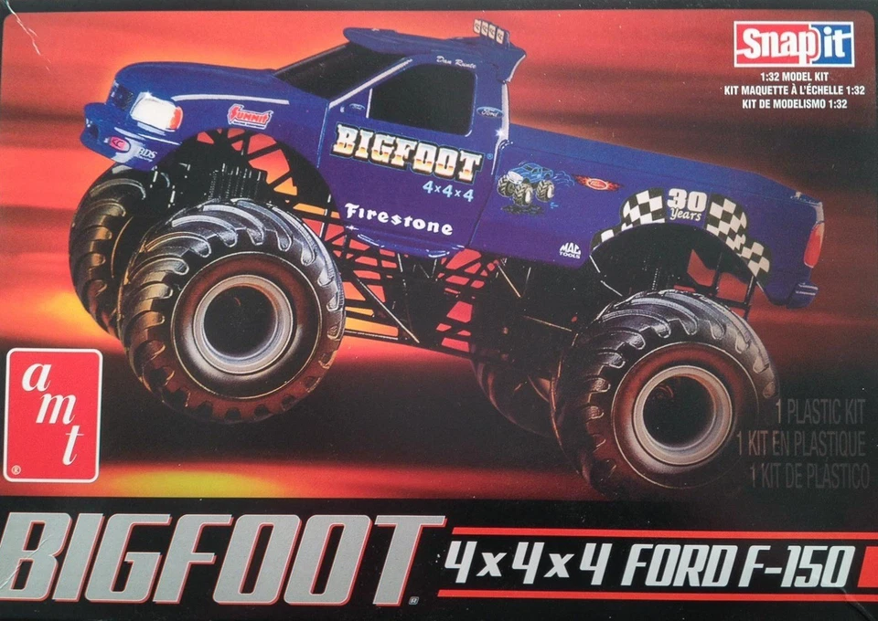 AMT,FORD F-150 4x4x4 BIGFOOT para montar y pintar, 1/32, AMT805L/12 Foto 1 de 1