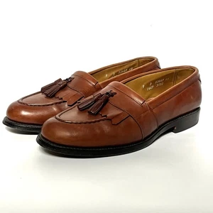 Zapatos de Vestir Allen Edmonds Para Hombre 9D Newport Marrón Sin Cordones Borla Kiltie Mocasines - Imagen 1 de 19