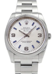 ROLEX Air King 114200 Silver Case Size 34mm Men's Used Watch #72914 - Picture 1 of 9