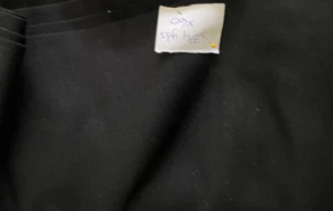 3.25 Yards Vintage Black 100% Wool Jersey Fabric 60” Wide Sag-No-Mor Wyner - Picture 1 of 4