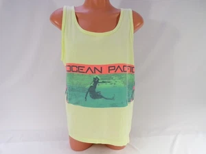 Vintage Ocean Pacific 1990 Surfing Sleeveless T Shirt Mens Large 100% Cotton G25 - Picture 1 of 10