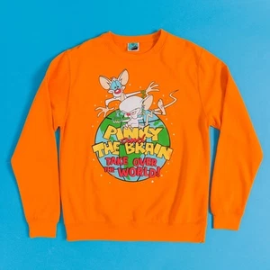 Maglione arancione ufficiale Pinky And The Brain Take Over The World: XS - Foto 1 di 3