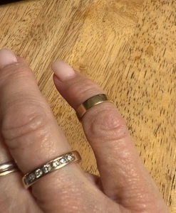 14 Karat massiver Gold Zehenring Gelbgold Band verstellbar 3,2 mm breit 1,55 mm dick 2 gm - Bild 1 von 8