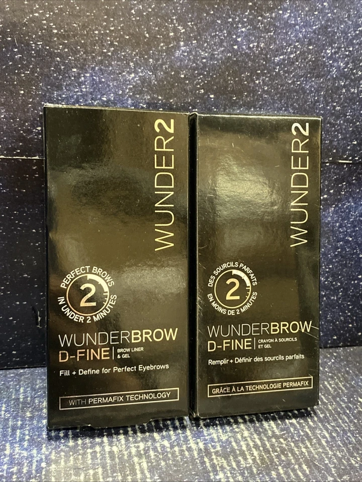 2 X Wunder2 Wunder Brow D-Fine Liner + Gel Brunette, - Image 1 of 4