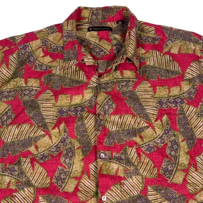 Tori Richard Hawaiian Shirt Mens XL Button Down Short Sleeve Leaf Pattern - Image 1 of 4