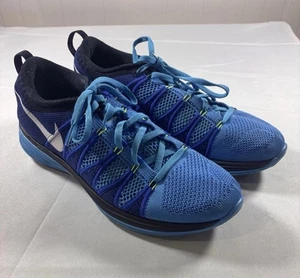 Nike Flyknit Lunar1+ Running Shoes Men’s Size 9 Blue Glow/Game Royal 620465-414 - Picture 1 of 9