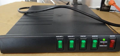 National Lighting  Desktop PC Surge Suppressor PC200 5+1 Out,Ethernet, 15A Reset - Image 1 of 4