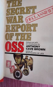 The Secret Ware Report of the OSS Anthony Cave Brown 1976  BEFORE C I A - Picture 1 of 12
