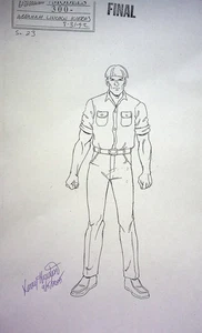 X-Men The Animated Series 1994 Produktion SIGNIERT LARRY HOUSTON Model Cel Kopie - Bild 1 von 2