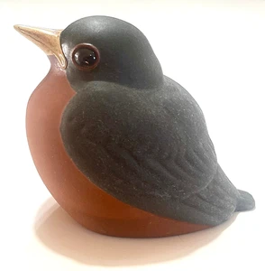 VINTAGE SIGNIERT ORIG CHESTER NICODEMUS FERRO-STEIN KERAMIK ROTKEHLCHEN - Bild 1 von 7