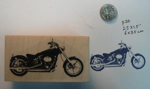 P20 Harley  motorcycle rubber stamp 2.5x1.3" NEW - Picture 1 of 2
