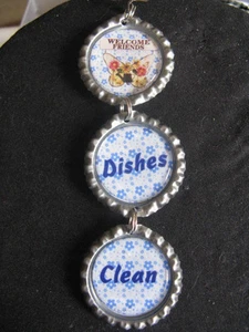 "Welcome Friends" Country Blue Dishwasher Clean/Dirty Ornament ~ **Gift Idea - Picture 1 of 8