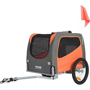 Dog Bike Trailer 66Lbs Foldable Pet Cart Quick Release Wheels Reflectors - Picture 1 of 7