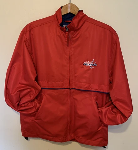 Washington Capitals Windbreaker Mens Small Full Zip With Pockets Vented Cover