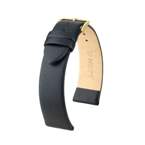 Hirsch Toronto L black calf leather vintage watch strap 18 mm 03702050-2-18 - Picture 1 of 3