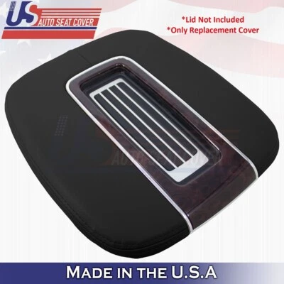 2012 2013 2014 For Cadillac Escalade ESV Center Console Lid Leather Cover Black - Image 1 of 4
