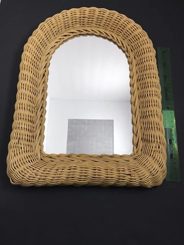 Vintage Wicker Mirror Cover