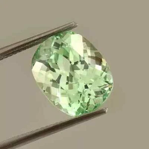Perfetto 7,00+ CT naturale Ceylon verde parti zaffiro cuscino taglio pietra preziosa sciolta - Foto 1 di 7