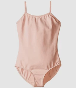 $25 Bloch Kid's Girls Pink Essential Solid Knit Camisole Leotard Size 4-6 Yrs - Picture 1 of 1