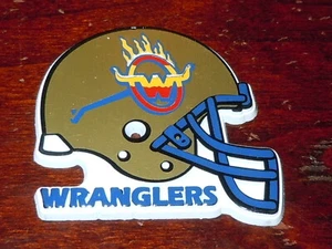 Vtg ARIZONA WRANGLERS USFL Helmet RUBBER Football FRIDGE MAGNET Standings Board - Picture 1 of 1