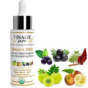 Nature's Elixir - Skin Revitalizing Serum - USDA Organic - by Visage Pure - Picture 1 of 10