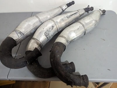 yamaha 1998-2002 srx 700 srx600 M MAX EXHAUST EXPANSION CHAMBER SET TRIPLE PIPE - Image 1 of 3