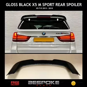 FOR BMW X5 M F15 PERFORMANCE REAR ROOF SPOILER BOOT WING LIP 2013 + GLOSS BLACK - Picture 1 of 12