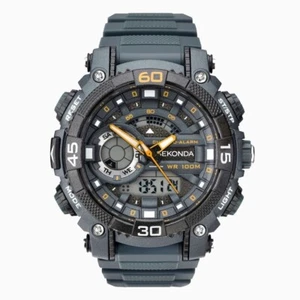 Mens New Sekonda Digital Chrono Alarm EL Light 100m W/Proof Watch 1349 Rp £59.99