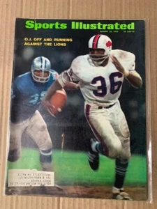 OJ SIMPSON ROOKIE " wrong number jersey #36 " Aug 25 1969 SPORTS ILLUSTRATED - Picture 1 of 1