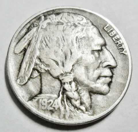 1924 P INDIAN HEAD "BUFFALO" NICKEL  *AG OR BETTER*  **FREE SHIPPING** Cover