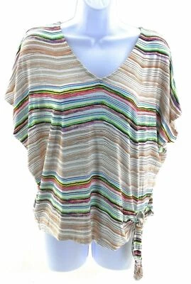John Paul Richard Womens Multi Color Stripe Top Size Small - Image 1 of 4