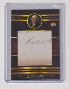 2022 PIECES OF THE PAST HAND WRITTEN JUMBO RELIC GEORGE WASHINGTON - Picture 1 of 1