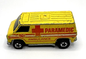 Vintage 1974 Hot Wheels Paramedic Ambulance Hong Kong Yellow Super Van - Picture 1 of 12