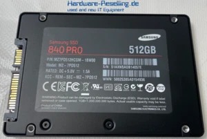 Samsung SSD 840 Pro 512GB 2,5 " SATA III 6G 512MB MZ-7PD512 MZ7PD512HCGM-1BW00 - Photo 1/1