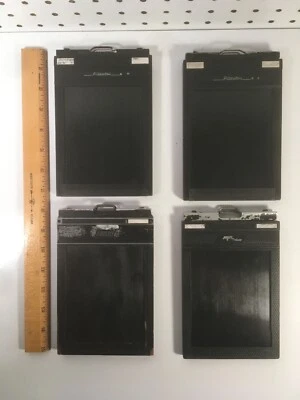 Lot of 4 (four) 4"x5" sheet film holders, Riteway, Graflex, Fidelity Deluxe  - Image 1 of 4