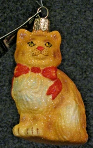 Old World Christmas Ornament - Glistening Tabby Cat - Picture 1 of 3