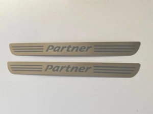 PARTNER DOOR SILL SCUFF PROTECTOR PLATES LOGO PTN001 - Picture 1 of 3
