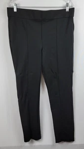Anne Klein Ponte Leggings Womens L Black Stretch High Rise Capri Viscose Spandex - Picture 1 of 8